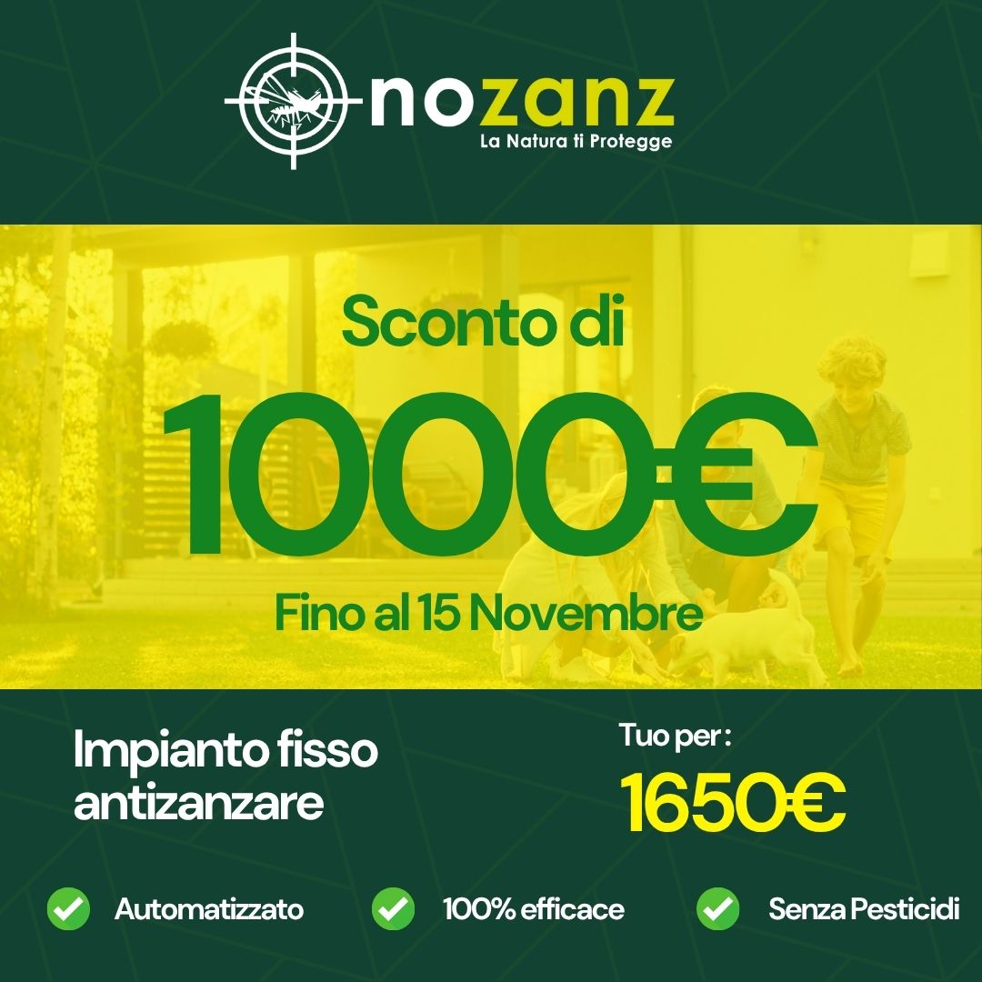 offerta-nozanz-novembre-2025 Offerta impianto antizanzare da giardino Impianto antizanzare NoZanz
